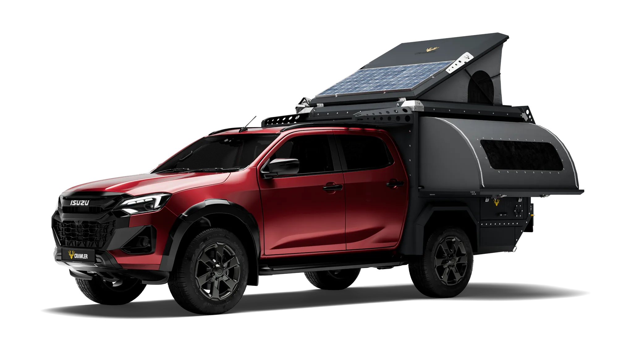 Crawler KMP 190 Isuzu D-Max — pop-up tavan açık