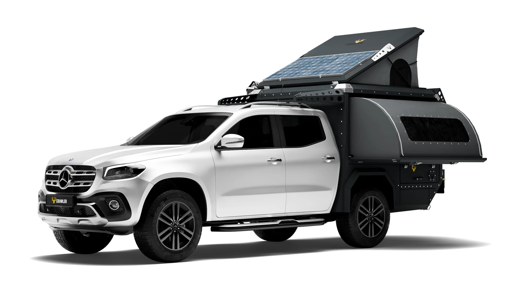 Crawler KMP 190 Mercedes X-Class — pop-up tavan açık