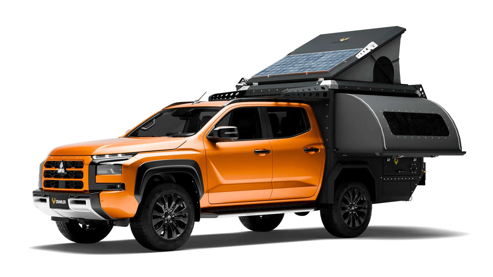 Crawler KMP 190 Mitsubishi L200 — pop-up tavan açık