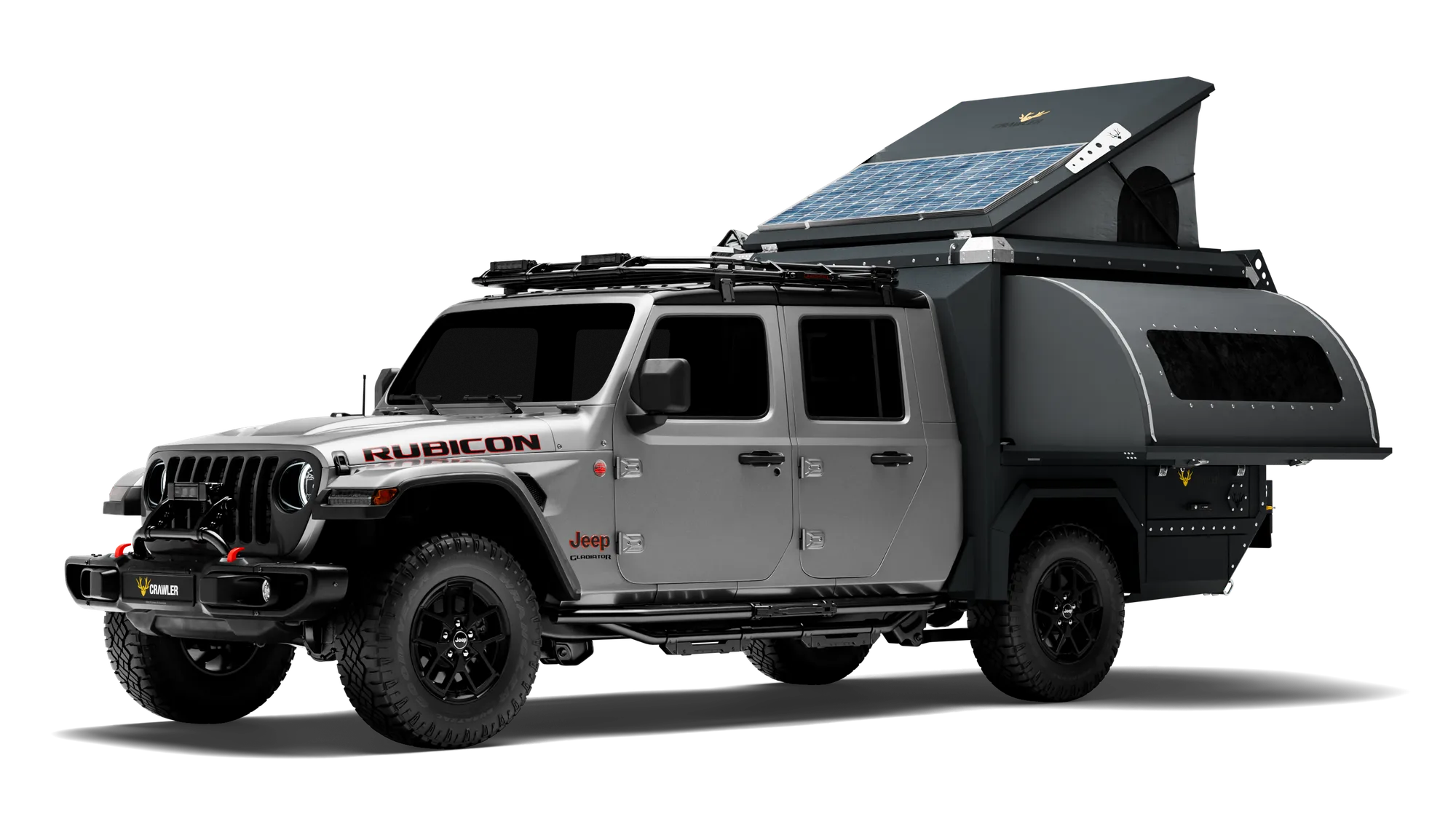 Crawler KMP 190 Jeep Rubicon Gladiator — pop-up tavan açık