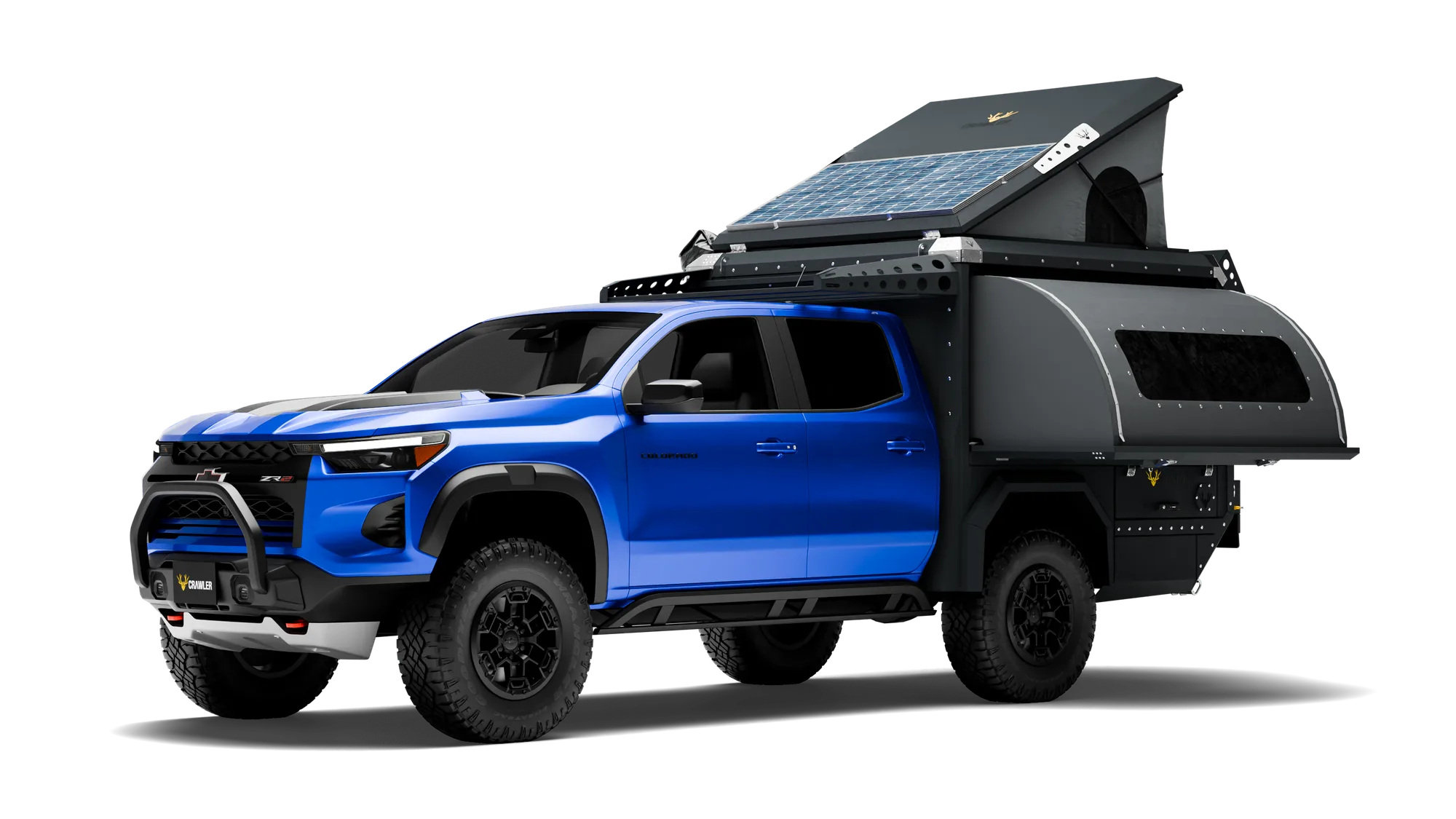 Crawler KMP 190 Chevrolet Colorado — pop-up tavan açık